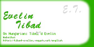 evelin tibad business card